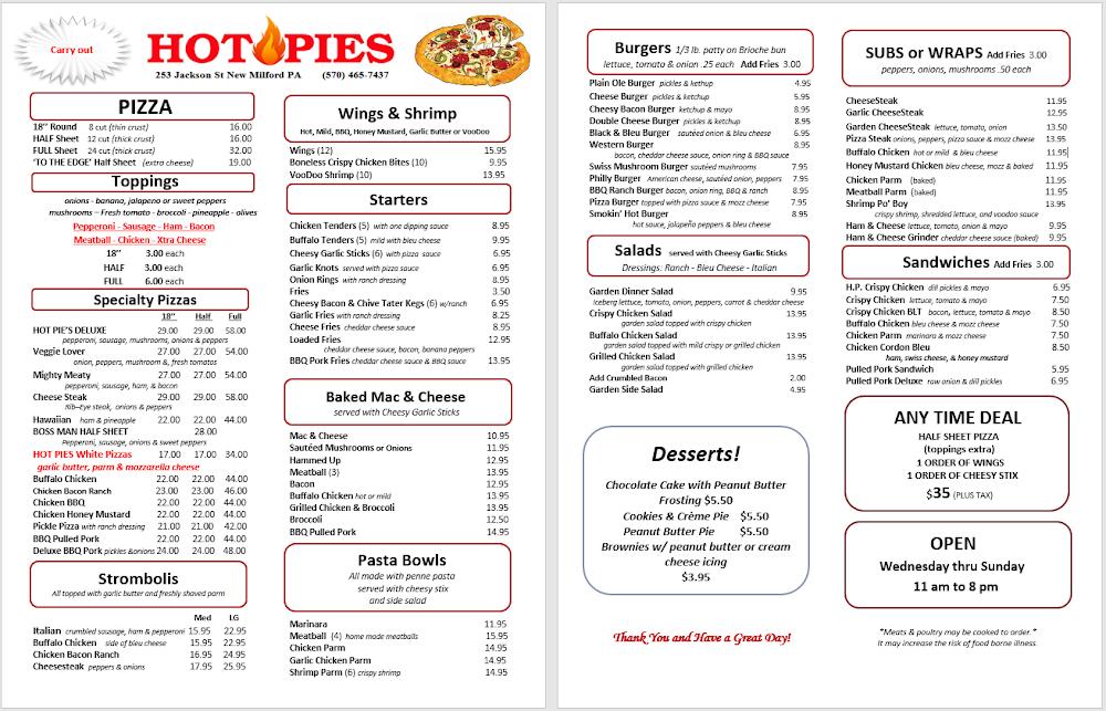 Hot Pies Pizzeria 18" Round